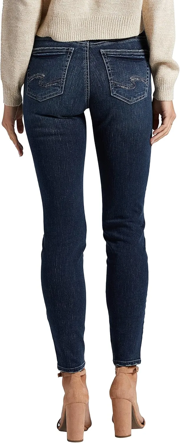 Silver Jeans Co. Women's Suki Mid Rise Curvy Fit Skinny Jeans