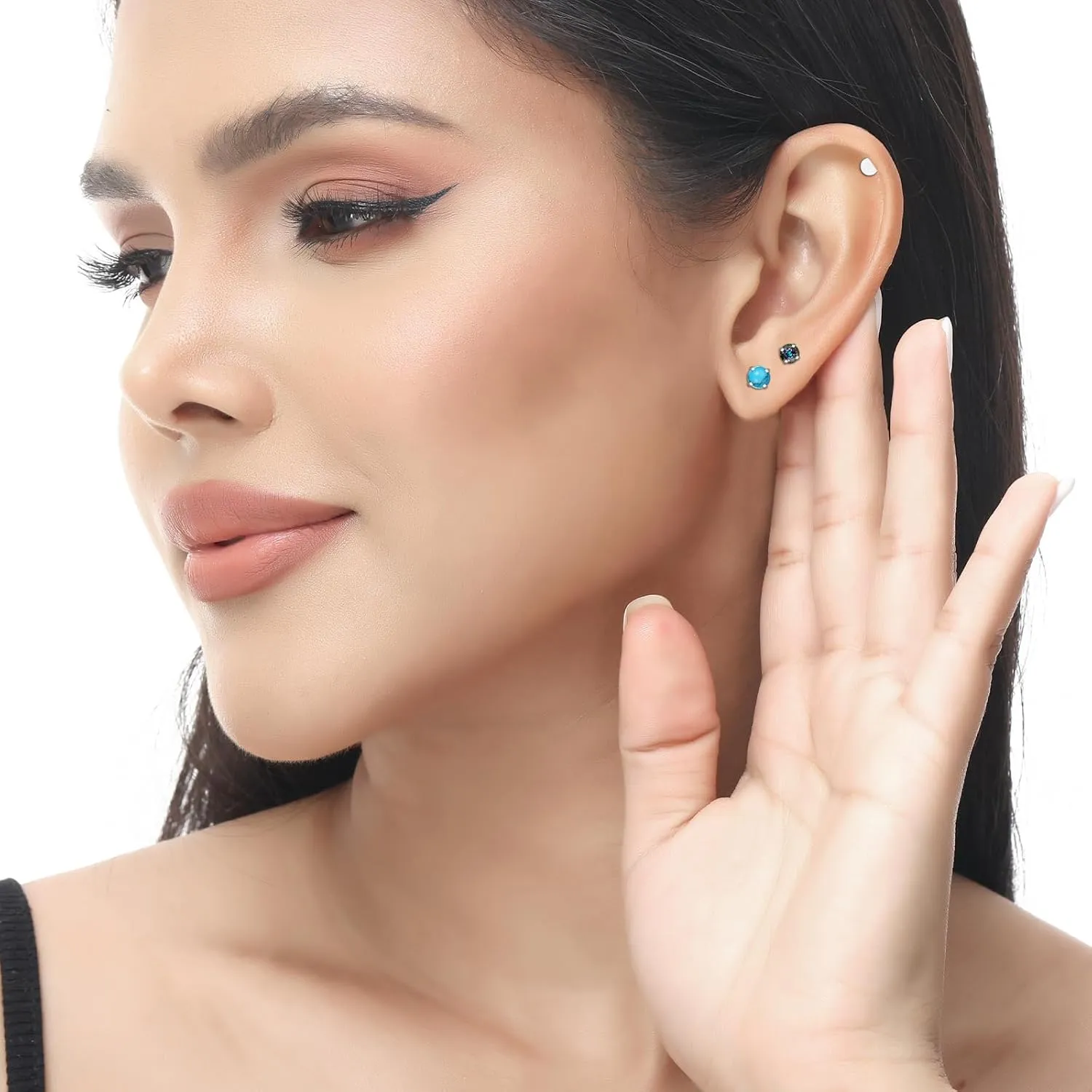 Silver Stud Earrings for Women Hypoallergenic Trendy Silver Stud Earrings Surgical Steel Earrings for Men