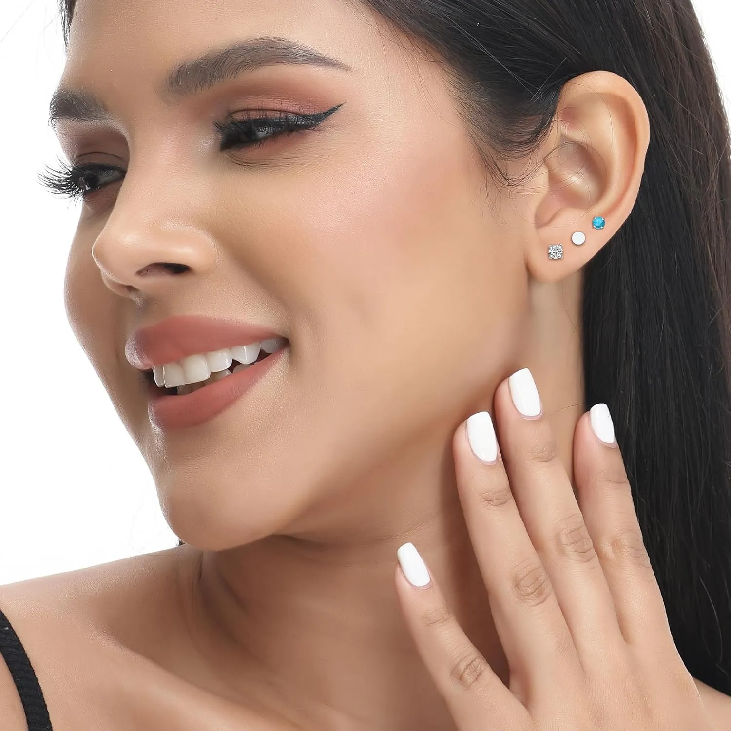 Silver Stud Earrings for Women Hypoallergenic Trendy Silver Stud Earrings Surgical Steel Earrings for Men
