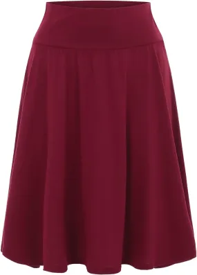 Skorts Skirts for Women Party midi Black Skirts Women's Solid Color Casual Girls Skirts High Waist Elastic Half