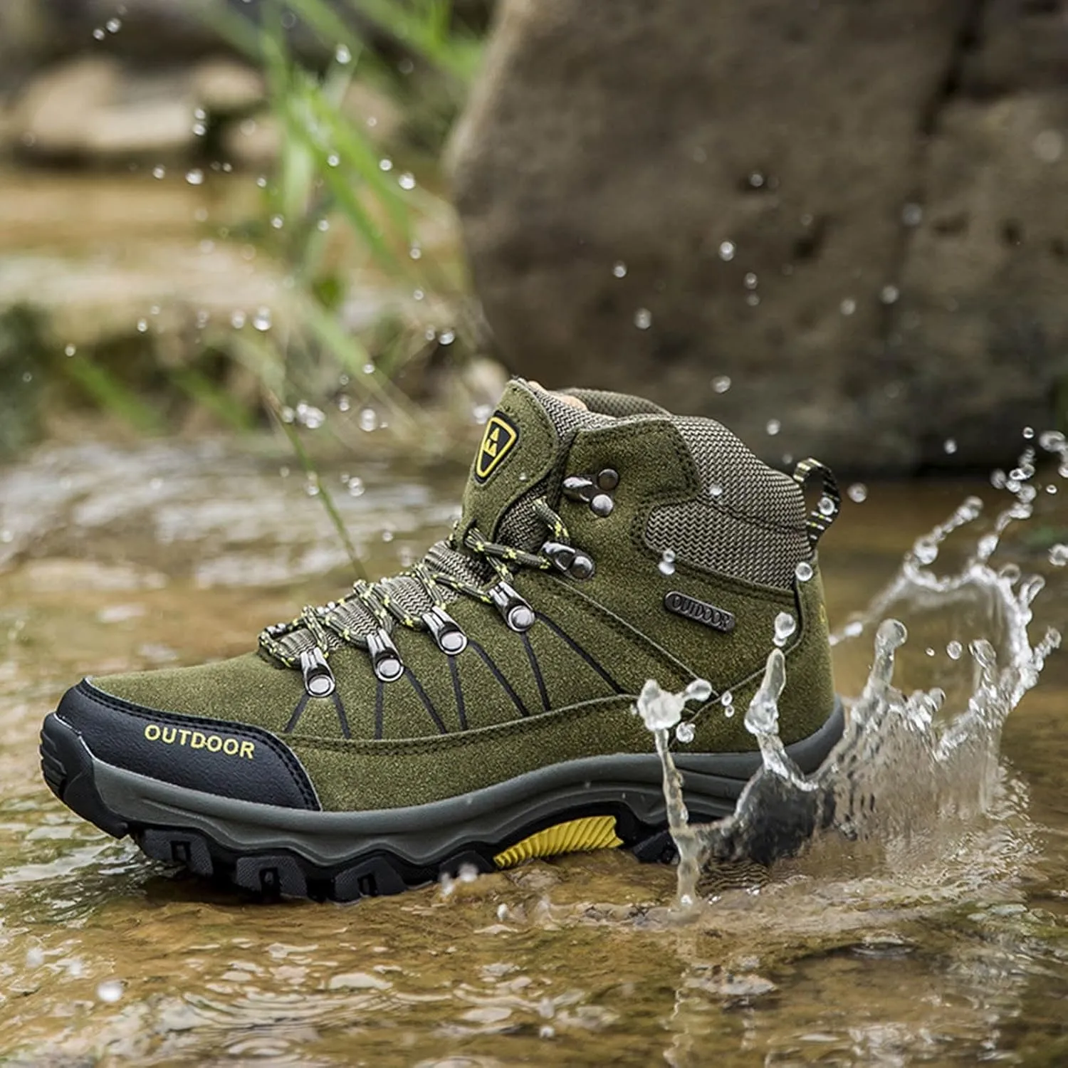 Sneakers Men's Autumn Winter Breathable Outdoor Hiking Shoes High Top Shoes Hiking Sneakers Shoes Men's Sports