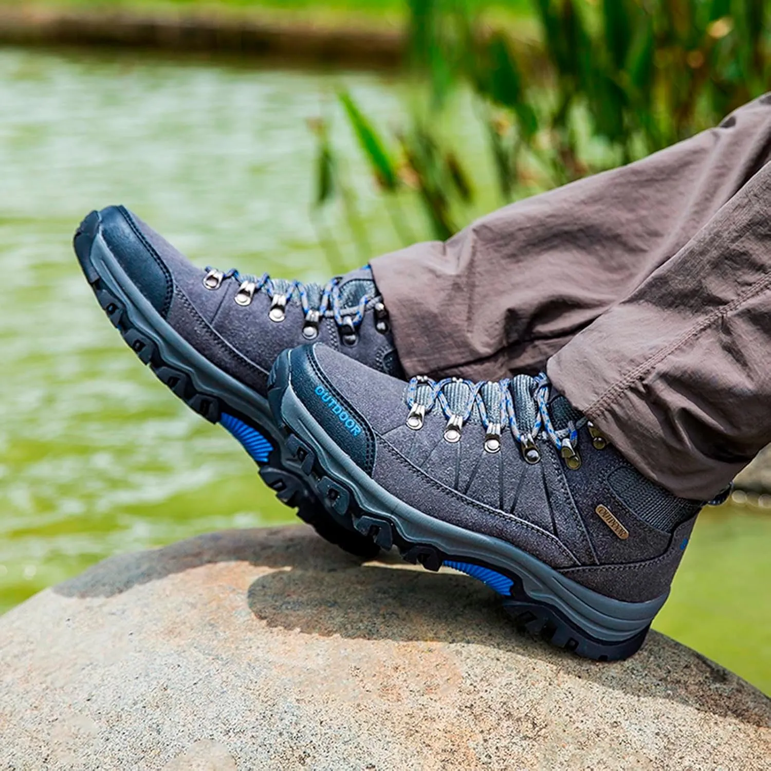Sneakers Men's Autumn Winter Breathable Outdoor Hiking Shoes High Top Shoes Hiking Sneakers Shoes Men's Sports
