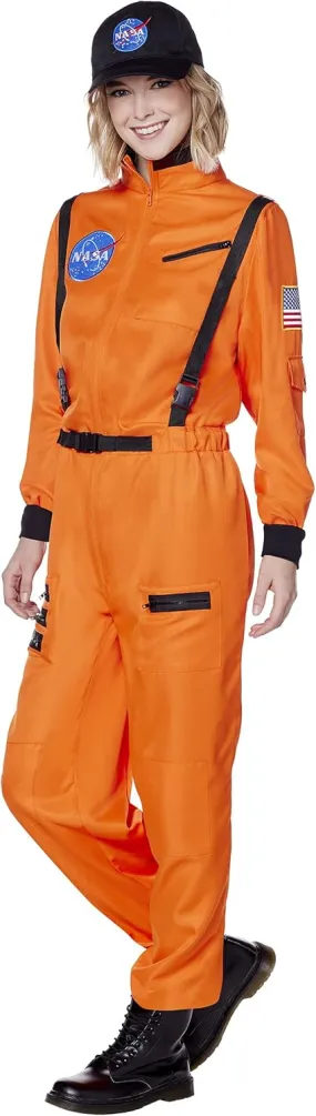 Spirit Halloween Adult Orange NASA Jumpsuit Costume