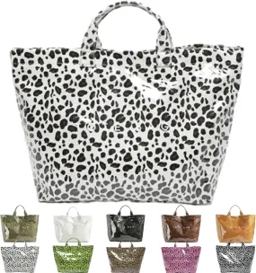 Stellaya Tote Bag, Womens Letters Print Tote Bag, Fashion Large Handle PVC Kraft Paper Handbag for Travel, Work