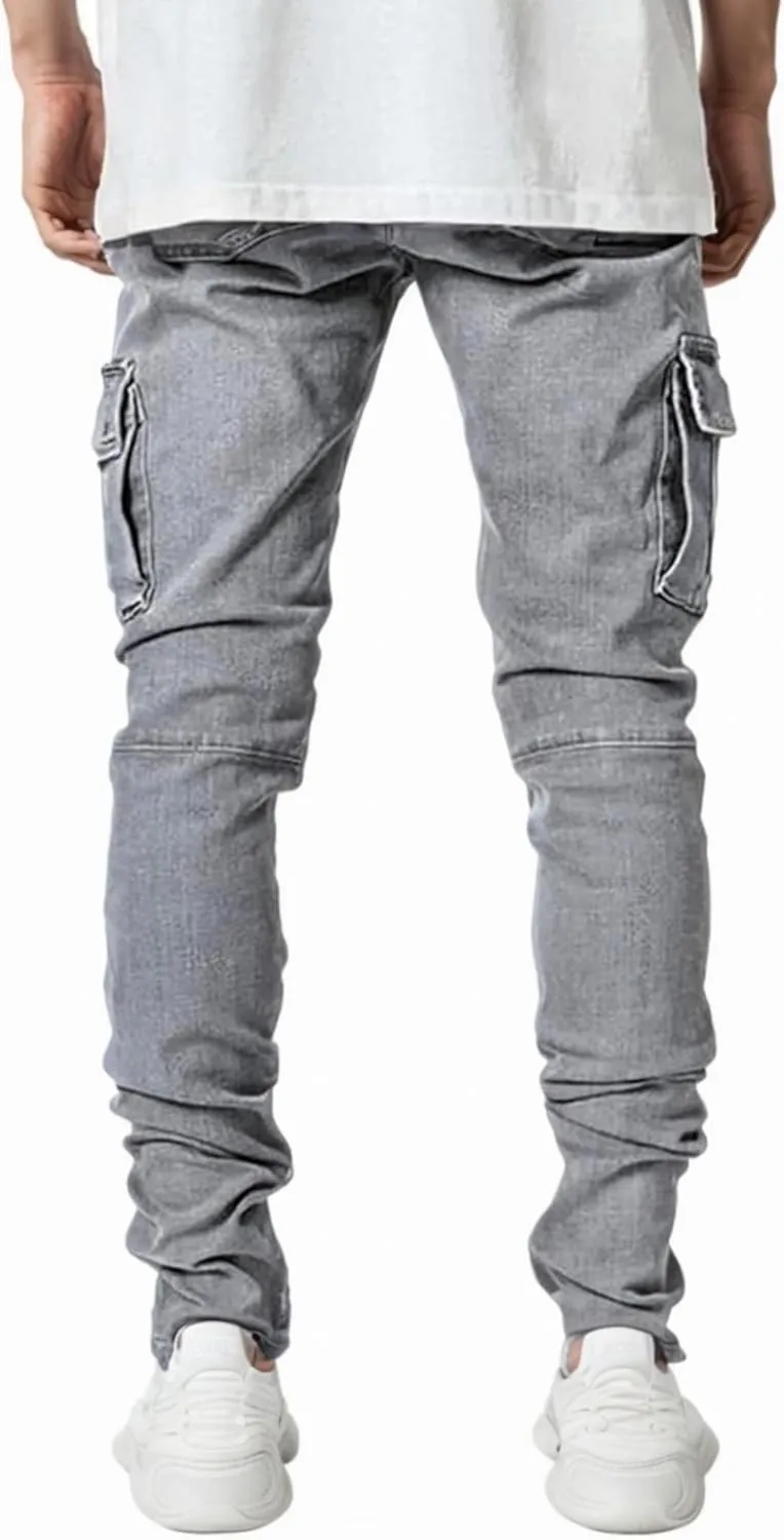 TEGIAS Mens Slim Fit Stretch Jeans Classic Comfort Regular Fit