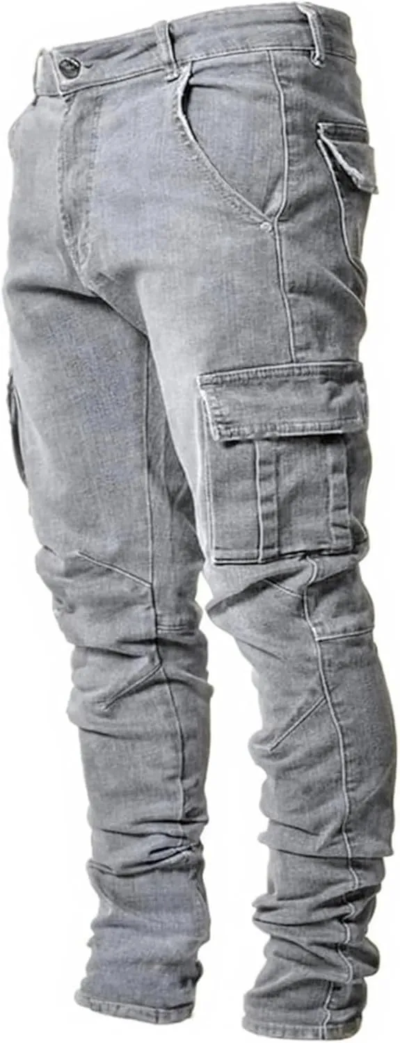 TEGIAS Mens Slim Fit Stretch Jeans Classic Comfort Regular Fit