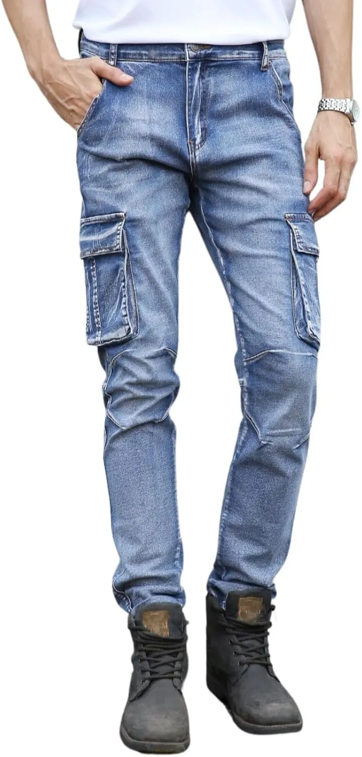 TEGIAS Mens Slim Fit Stretch Jeans Classic Comfort Regular Fit