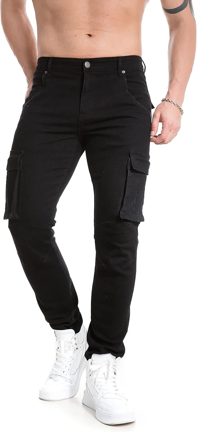 TEGIAS Mens Slim Fit Stretch Jeans Classic Comfort Regular Fit