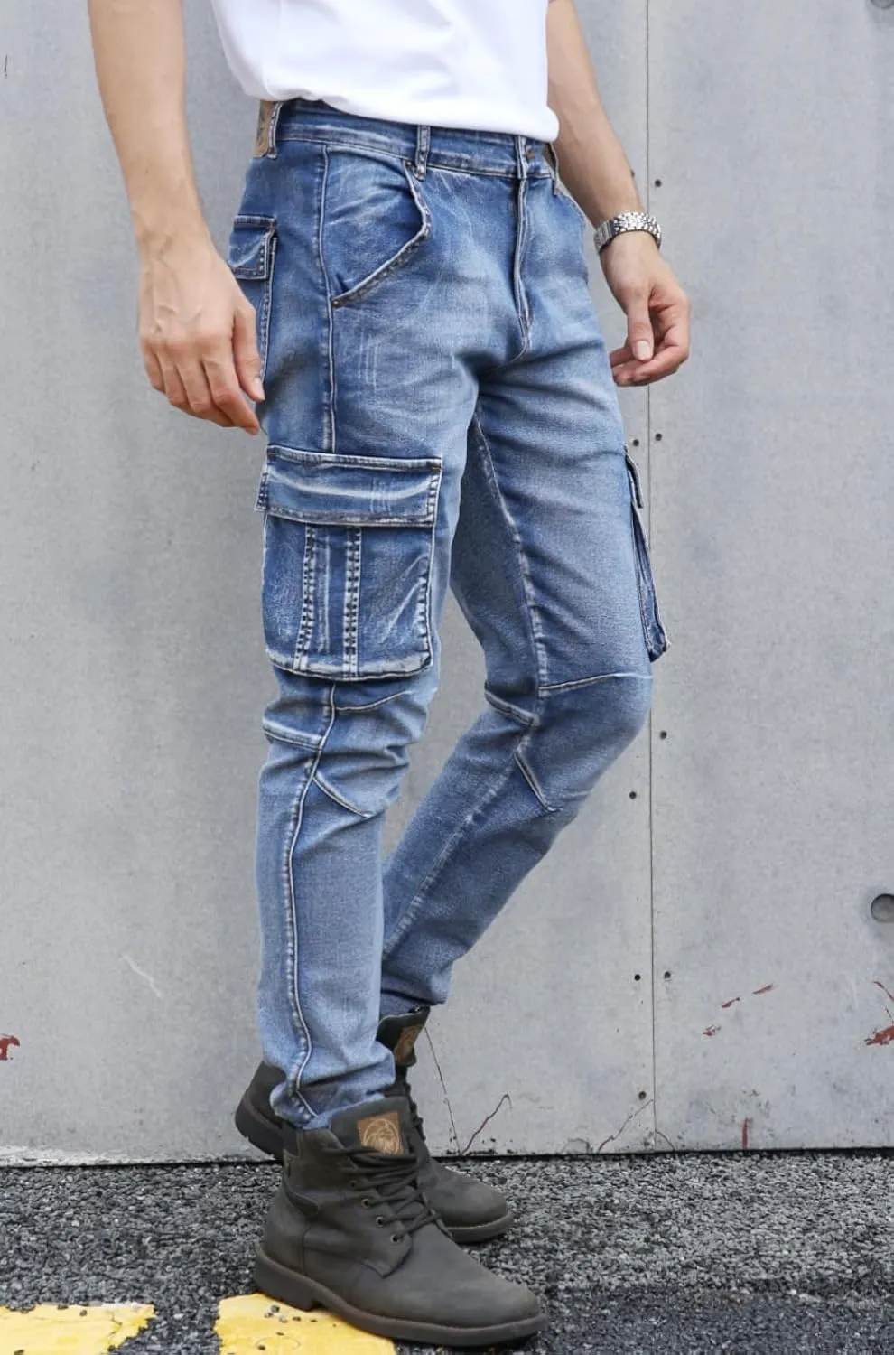 TEGIAS Mens Slim Fit Stretch Jeans Classic Comfort Regular Fit