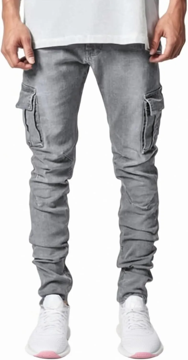TEGIAS Mens Slim Fit Stretch Jeans Classic Comfort Regular Fit