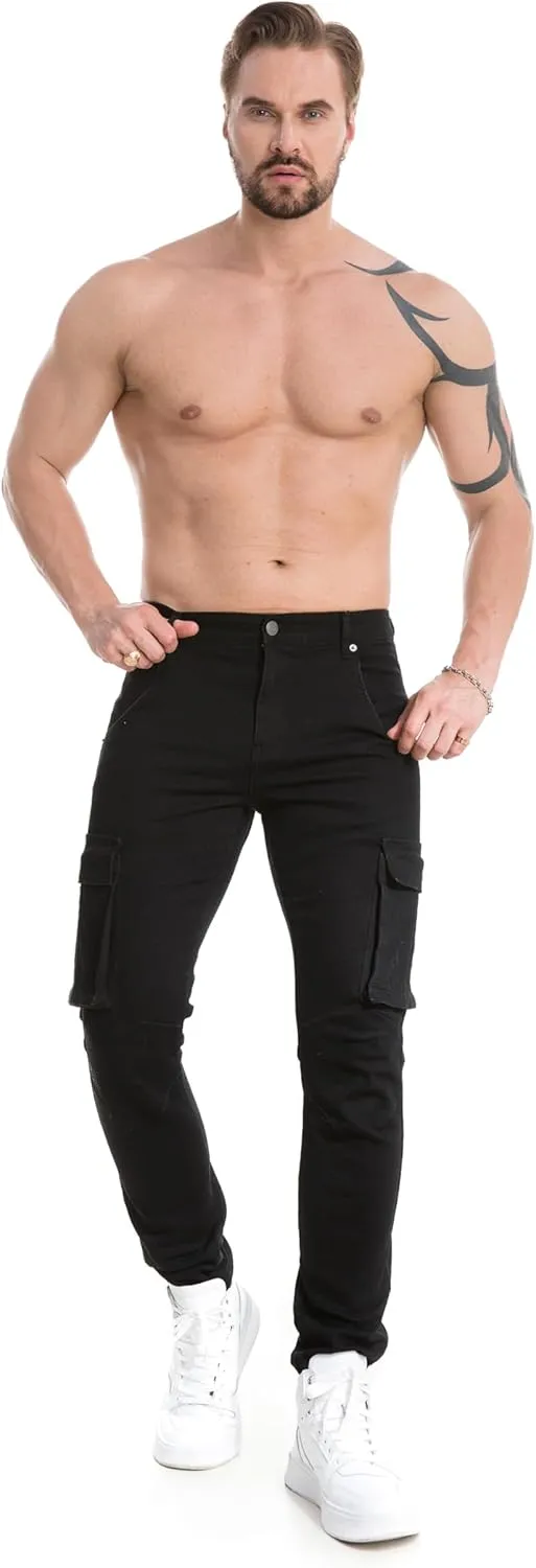 TEGIAS Mens Slim Fit Stretch Jeans Classic Comfort Regular Fit