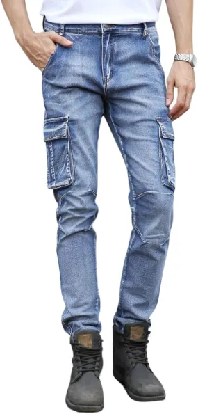TEGIAS Mens Slim Fit Stretch Jeans Classic Comfort Regular Fit