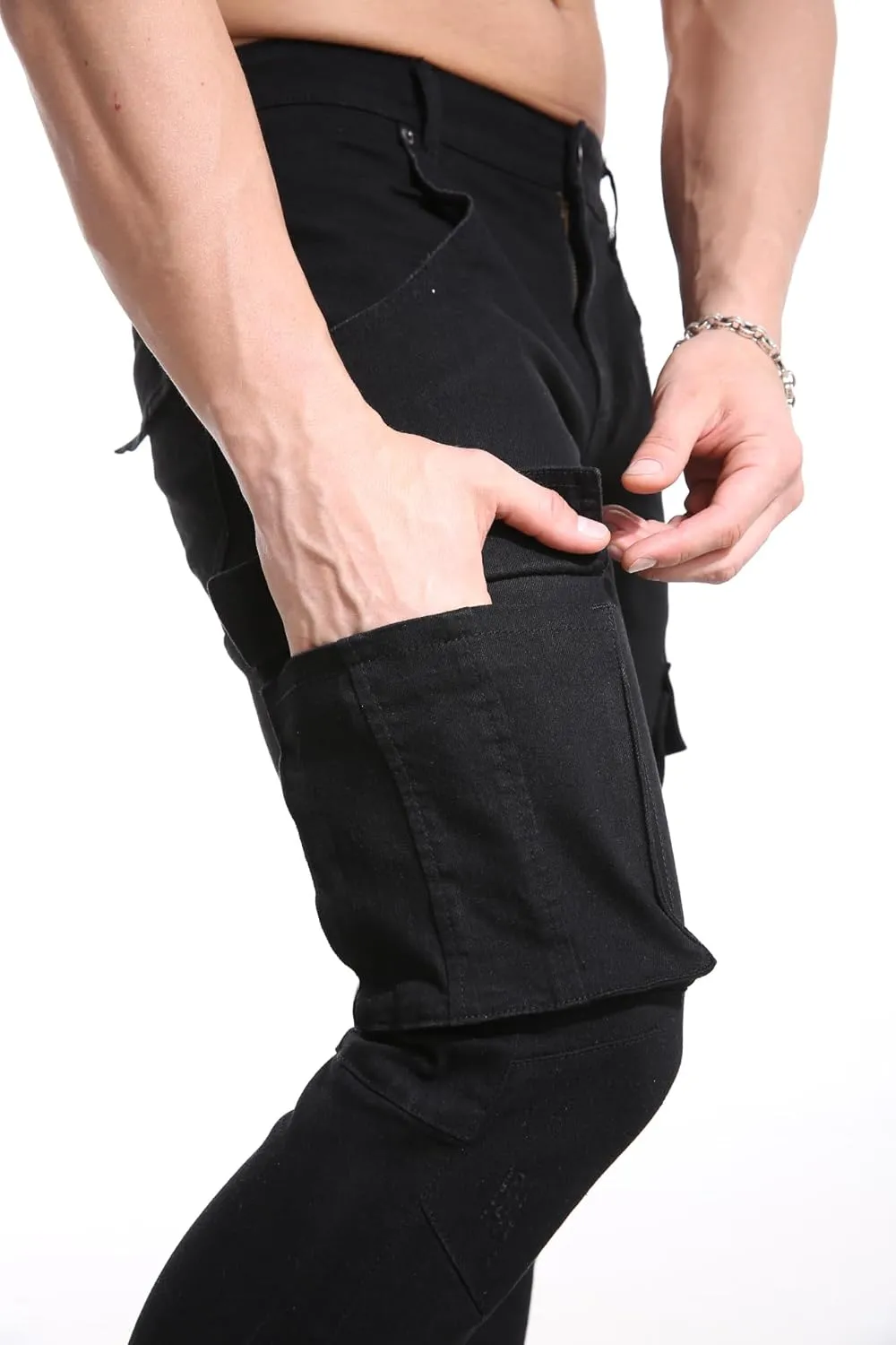 TEGIAS Mens Slim Fit Stretch Jeans Classic Comfort Regular Fit