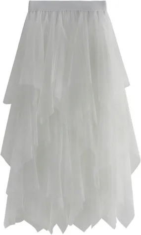 tuduoms Women's Long Tulle Tutu Skirt Teen Girls Pleated Layered Midi Skirt Sequin Flowy Maxi Skirt Dress for Wedding Party