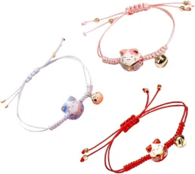 VALICLUD Handmade Cat Bracelet Luck String Kawaii Cat Jewelry Fashion Accessory