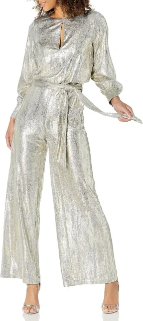 Vince Camuto womens Metallic Knit Jumpsuit