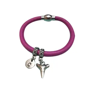 Virginia leather bracelet, Virginia charm bracelet, leather bangle, charm bangle, personalized bracelet, initial bracelet, monogram