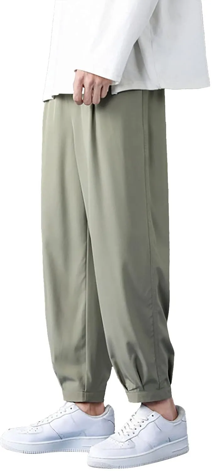 Wide Leg Pants Man Mens Loose Fleece Cargo Trousers Mens Slim Stretch Chino Trousers Straight-Fit Stretch Trousers