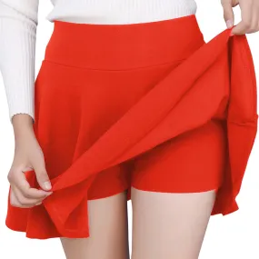 Women Fashion Casual Short Style Solid Half Skirt Glare Sun Skirt Pleated Skirt Jean Skirts for Women Long Length
