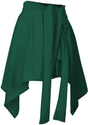 Women Latin Dance Skirts Tie Front Skate Skirt Irregular Swing Ballroom Tango Ballet Skirt Yoga Tennis Skirts