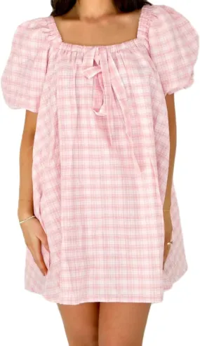 Women Puff Short Sleeve Mini Dress V-Neck Casual Flowy Babydoll Dresses A-Line Ruffle Beach Vacation Short Sundress