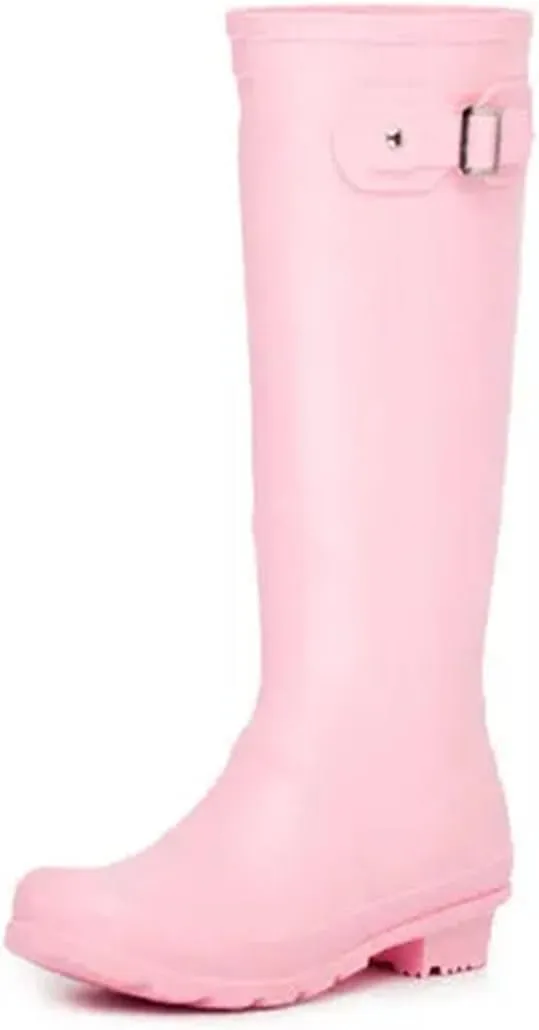 Women Waterproof Rain Boots Knee-High Rubber Rainboots Rain Shoes