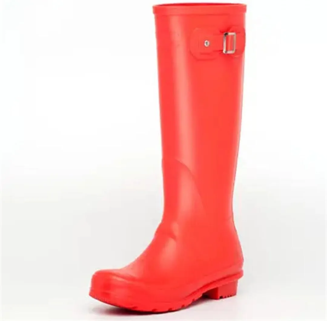 Women Waterproof Rain Boots Knee-High Rubber Rainboots Rain Shoes