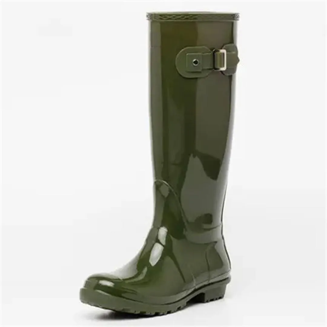 Women Waterproof Rain Boots Knee-High Rubber Rainboots Rain Shoes
