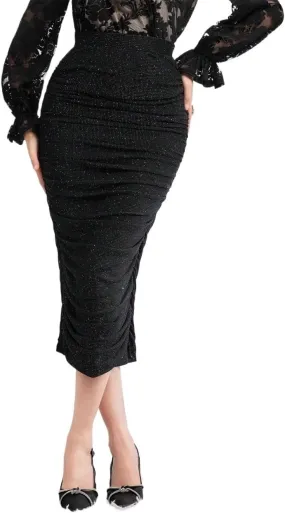Women's 2024 Midi Long Bodycon Skirt Pleated Skirt