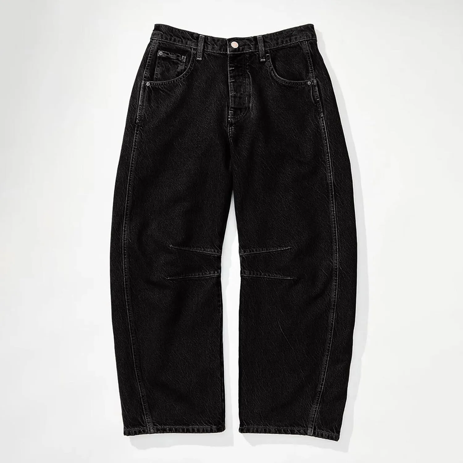 Womens Baggy Mid Waist Jeans Loose Straight Wide Leg Boyfriend Jeans Casual Denim Pants with Pockets Pants Y2K