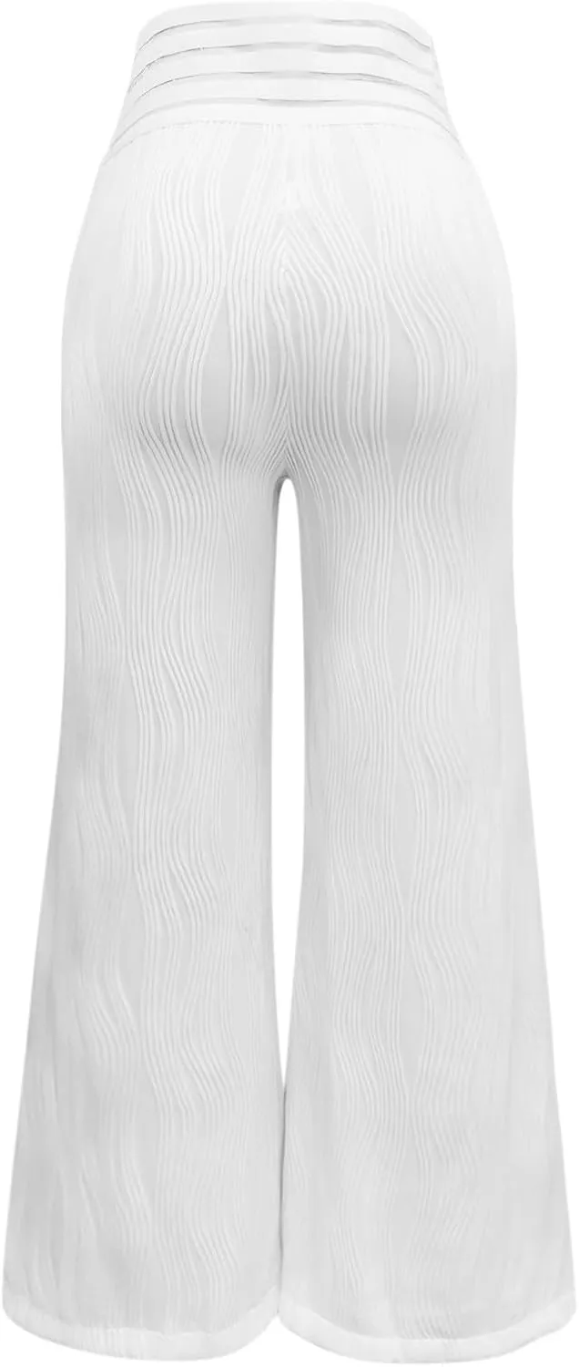 Womens Bootcut Yoga Pants - Flare Leggings for Women High Waisted Crossover Workout Lounge Bell Bottom Dress Pants