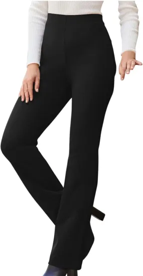 Womens Business Professional Pants Straight Leg Yoga Work Stretchy Pant Office Casual Elegant High Waist Trousers