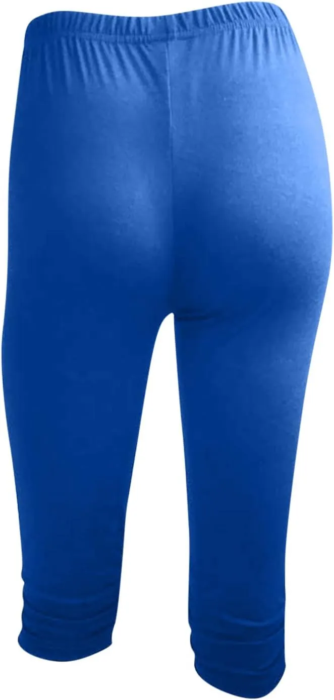 Womens Capri Leggings Yoga Pants High Waist Cropped Trousers 3/4 Length Leggings Pant Sports Workout Gym Sweat Pants