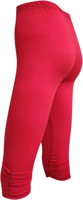 Womens Capri Leggings Yoga Pants High Waist Cropped Trousers 3/4 Length Leggings Pant Sports Workout Gym Sweat Pants