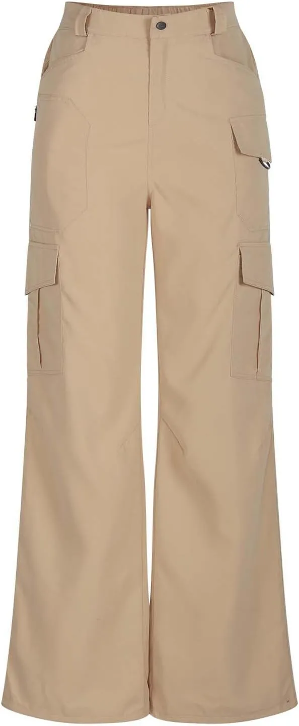 Womens Cargo Hiking Pants High Waisted Wide Leg Pants Lightweight Work Cargo Pants Casual Tactical Pants