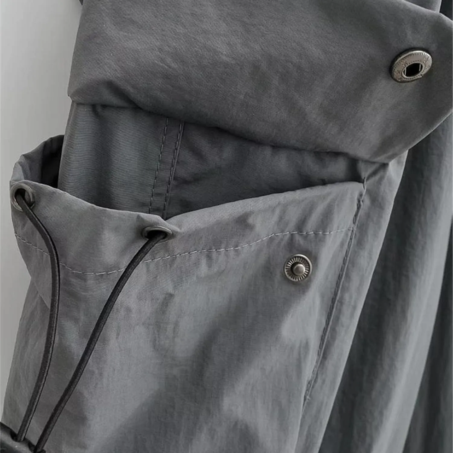 Womens Cargo Pants High Waisted Drawstring Y2K Hiking Trousers Baggy Comfy Trendy Streetwear Baggy Pant Multi Pockets