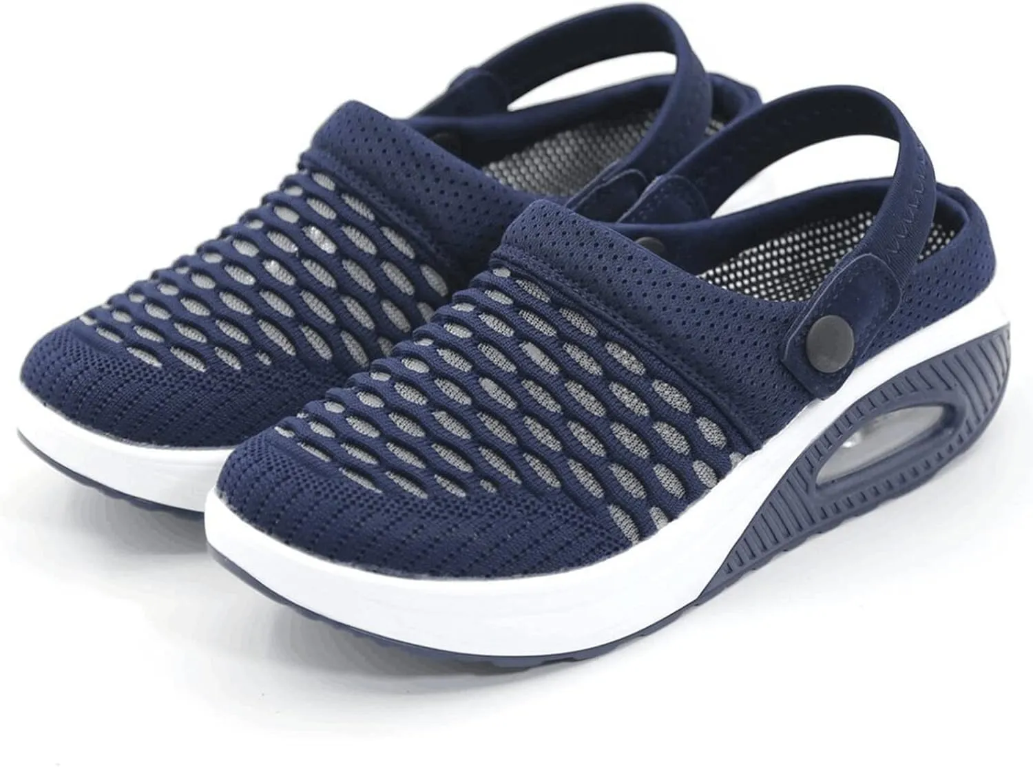 Women's Casual Lightweight Soft Sole Mesh Comfort Orthopedic Shoes Air Cushion Mule Clogs Breathable Walking Shoes Wide Width Mules Clogs for Women Summer Stretch Sandals Slippers with Arch Support