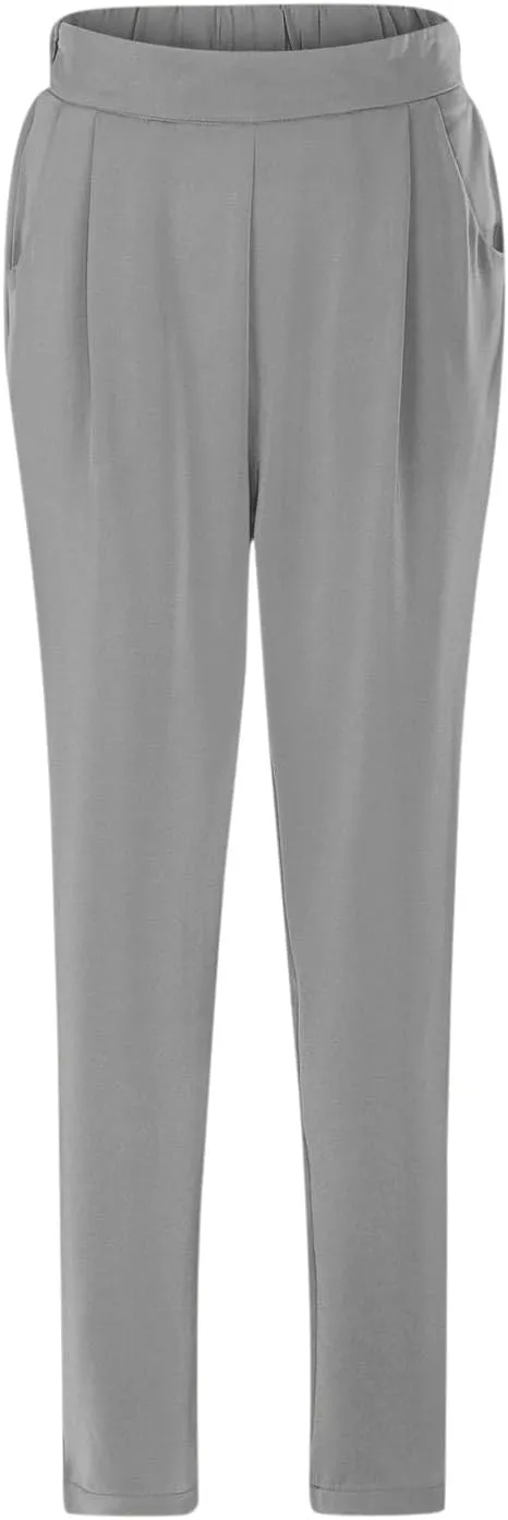 Womens Casual Pants High Waisted Satin Silk Stretchy Loose Office Slacks Wide Leg Lounge Work Trousers with Pockets