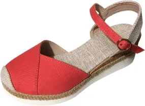 Women's Closed Toe Elastic Ankle Strap Espadrilles Wedge Sandals Summer Espadrilles Orthopedic Platform Buckle Ankle Strap Sandal Casual Flat Strappy Slip on Comfortable Beach Boho Outdoor Cool Shoes
