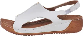 Womens Comfy Wedge Orthopedic Sandals Summer Platform Cork Wedges Slide Comfortable Walking Dressy Slip On Ankle Strap Open Toe Low With Straps Sandal Fashion Beach Going Out Sports Shoes