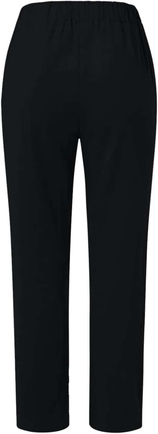 Womens Cotton Linen Wide Leg Trousers High Waisted Solid Casual Loose Fit Pants 2025 Summer Fashion Boho Pants