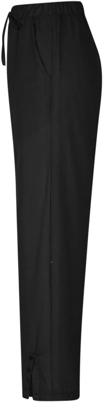Womens Cropped Pants Loose Fit Wide Leg Capri Casual Plus Size Elastic Waist Trousers Baggy Beach Pant with Pockets