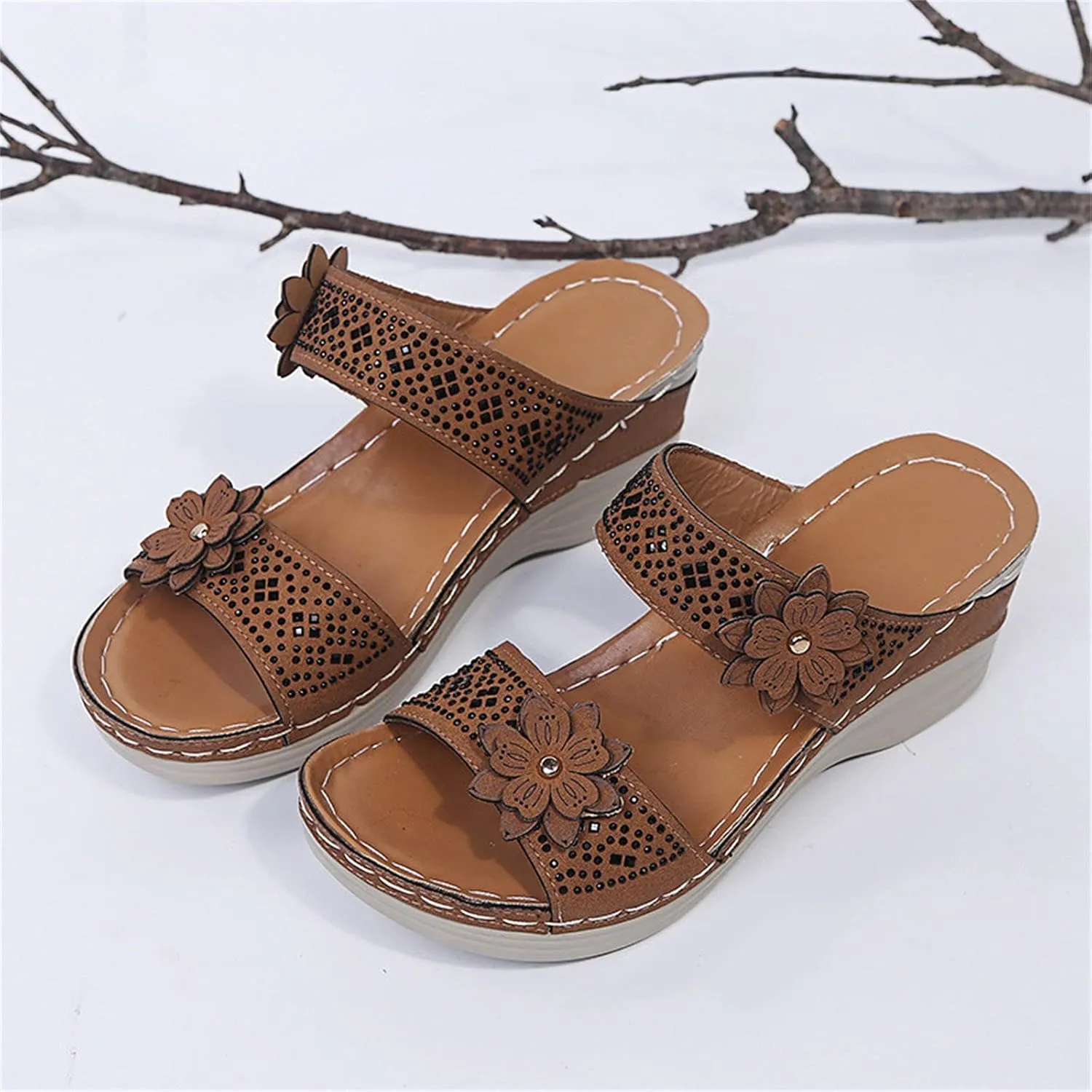 Women's Flat Sandals Open Toes Ankle Strap Flat Sandals Dress Sandal for Women Womens Flip Flops