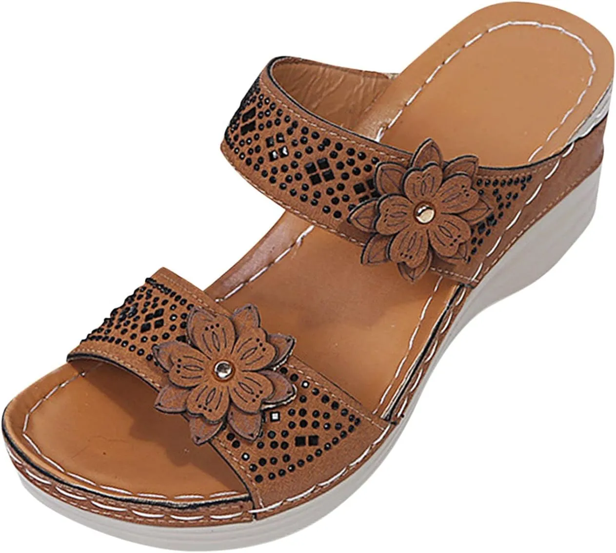 Women's Flat Sandals Open Toes Ankle Strap Flat Sandals Dress Sandal for Women Womens Flip Flops