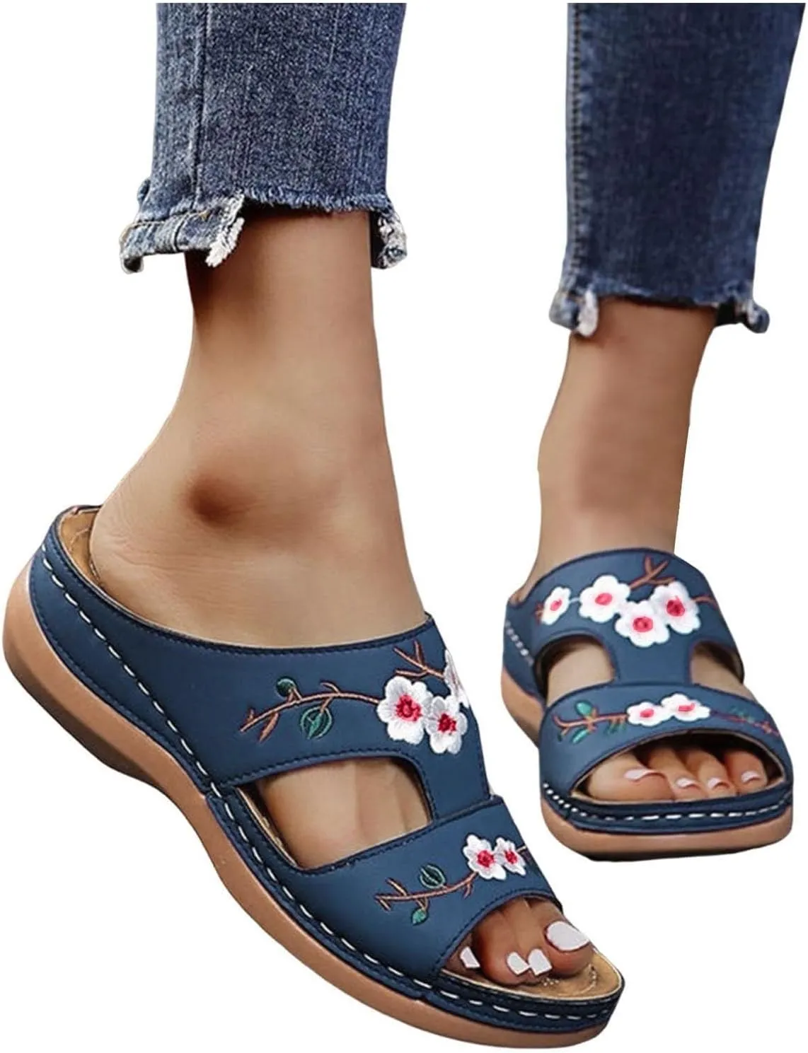 Women's Flat Sandals Women's Flat Slippers Ankle Strap Sandals Summer Sandal for Women Women Shoes