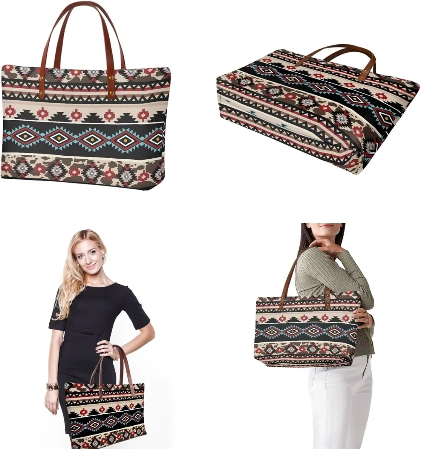 Womens Handbag with Matching Wallet, 2PCS Tote Bag Top Handle Purse Hobo Bag