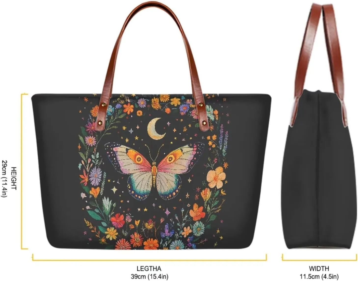Womens Handbag with Matching Wallet, Large Top Handle Purse Shoulder Tote Bag with PU Clutch Wallet Purse