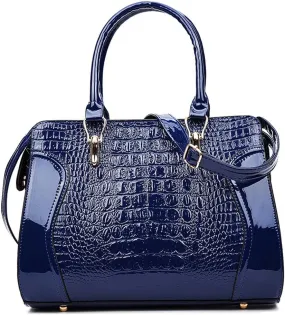 Womens Handbags Patent Leather Satchel Medium Briefcase Tote Bag top Handle Handbag Ladies Shoulder Bag Crossbody Bag