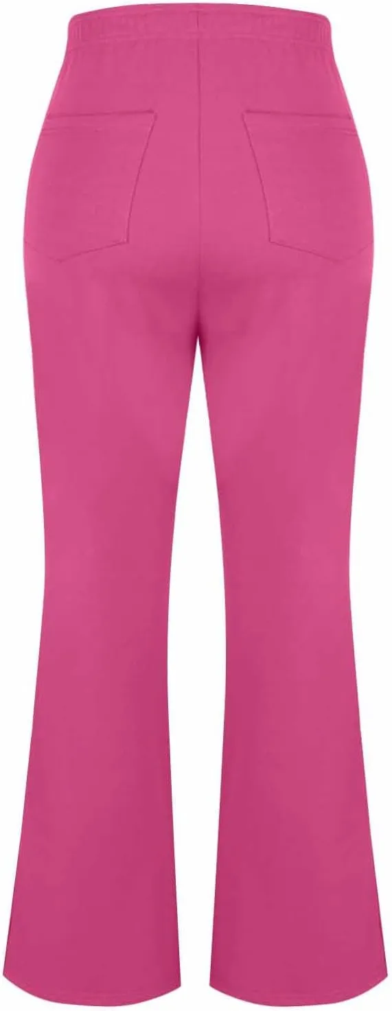 Womens High Waist Bootcut Flare Pants Casual Solid Color Sports Fitness Stretch Yoga Pants Fashion Bell Trousers
