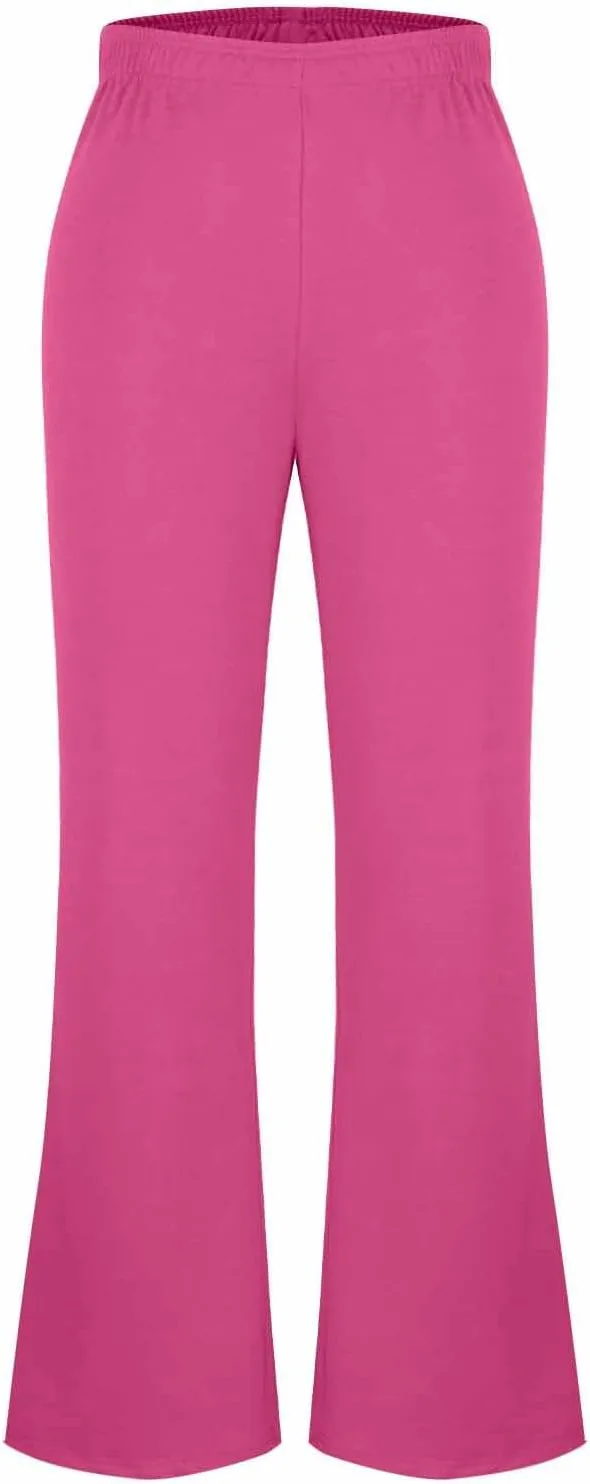 Womens High Waist Bootcut Flare Pants Casual Solid Color Sports Fitness Stretch Yoga Pants Fashion Bell Trousers